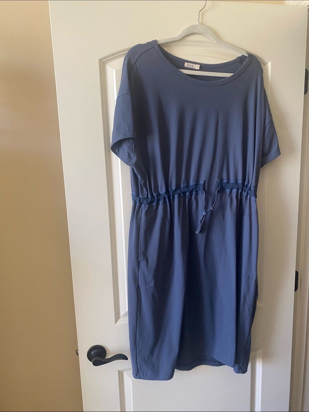 Ladies casual dress slate blue